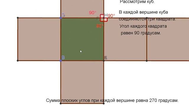 Сумма плоских углов при каждой вершине равна 270 градусам смотреть онлайн