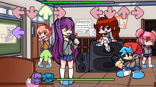 FNF Doki Doki Takeover на русском смотреть онлайн