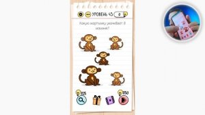 Как пройти Brain Test 45 уровень Какую мартышку укачивает в машине?