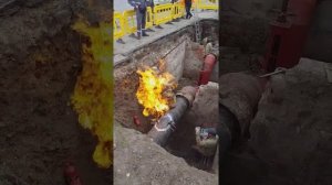 огневые врезки на газопроводе.