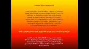 Very Rare Lakshmi sadhanas by Greatest Tantrik Masters