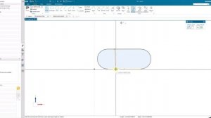 NX CAD sketch bean/long holes 2 / rysowanie otworów fasolowych