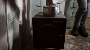 Отапливаем гараж печкой Золушка. Отзыв владельца.