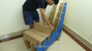 Как сделать шезлонг из картона Мебель из картона своими руками