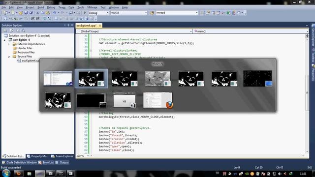 OpenCV Morphology ve Thresholding