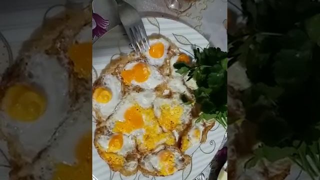 Яичница из перепелиных яиц на ужин !Полезная пища для организма !