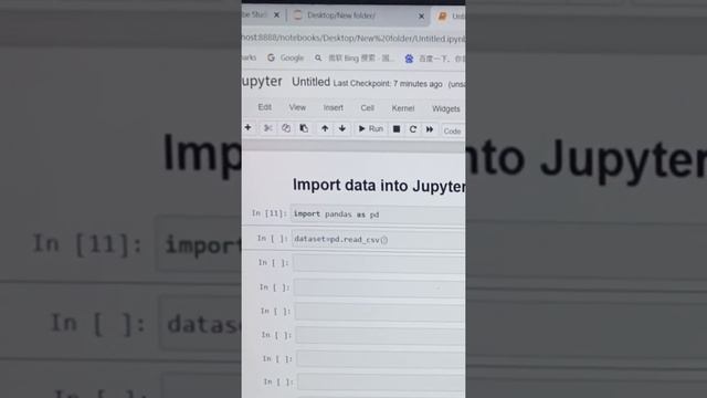 Import data into python (Jupyter Notebook), Pandas