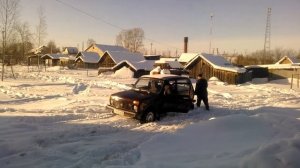 новая нива тайга не фига не едет по снегу на штатной резине