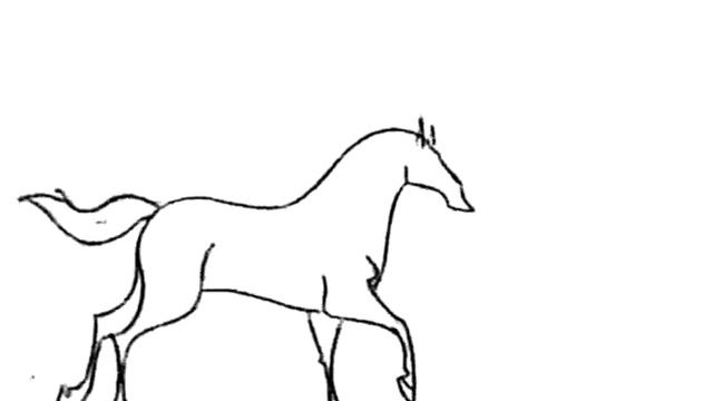 Анимация - Бег лошади смотреть онлайн