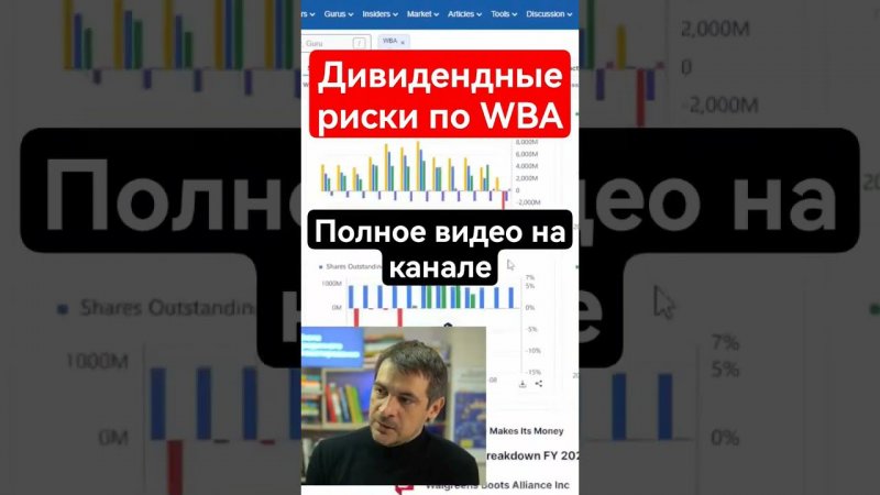 Дивидендные риски по акциям WBA #акции #инвестирование