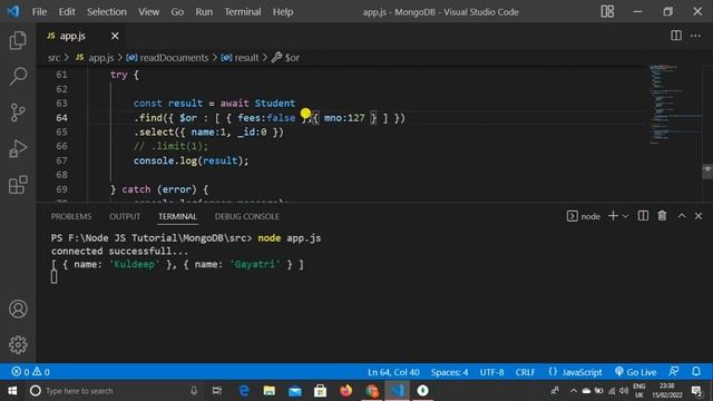 MongoDB Tutorial #17 - MongoDB Logical Query Operators using Mongoose in MongoDB in Hindi смотреть онлайн