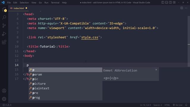 Add Lorem Ipsum Text in HTML in VS Code смотреть онлайн