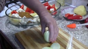 Рецепт куриного филе с овощами, запеченные в духовке,