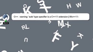 C++ : warning: 'auto' type specifier is a C++11 extension [-Wc++11-extensions]