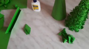 Елочка из цветной бумаги.Пушистая елочка.