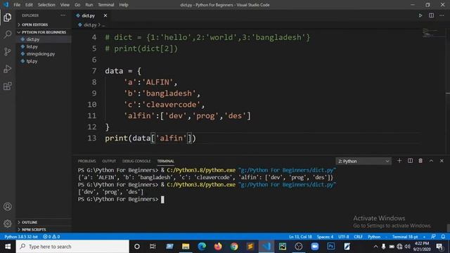#7 Dictionary In Python | Python For Beginners Bangla Tutorial| CleaverCode