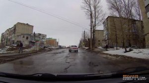 г. Скопин. И Скопинский район. Состояние дорожного полотна. Март 2016.(4)