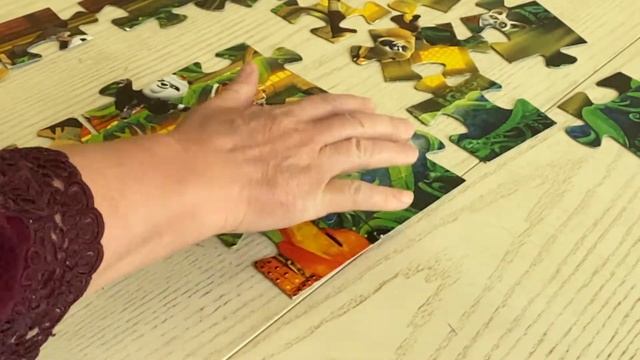 Видео для детей - друзья Кунфу - панды- собираем пазлы для детей| Puzzle Game