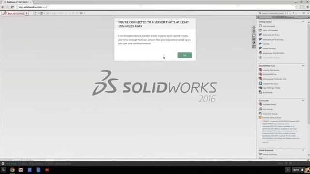 SOLIDWORKS 2016 Online Edition -- Powered by Frame
