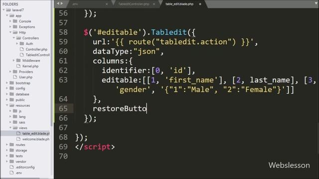 Live Table Edit Delete with jQuery Tabledit in Laravel смотреть онлайн
