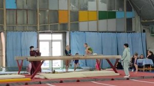 Спортивная гимнастика ?первые соревнования ♥️3 юношеский разряд #бревно самое сложное