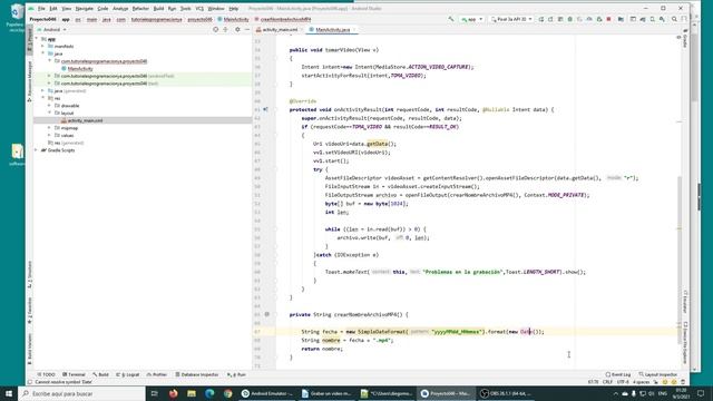 Curso de Android con Java: Grabar un video mediante Intent y guardarlo en la memoria interna смотреть онлайн