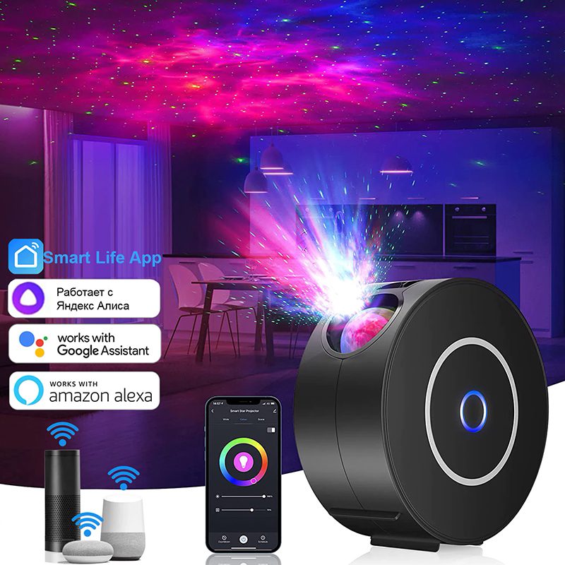 Проектор звездного неба ночник (астропланетарий) Star Projector SP20 Pro WiFi Black Smart Life App смотреть онлайн