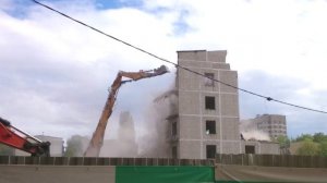 Снос пятиэтажки Реновация. Футаж