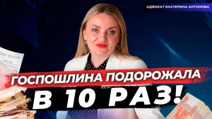 ГОСПОШЛИНА на стероидах! Как цены на иски выросли до небес?! #адвокат_антонова