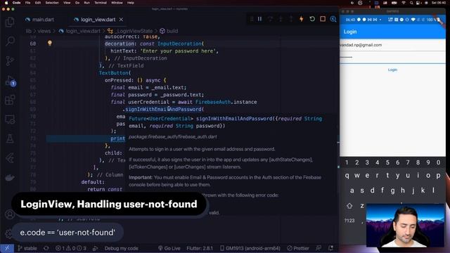 Chapter 13 - Login View - Free Flutter Course ?