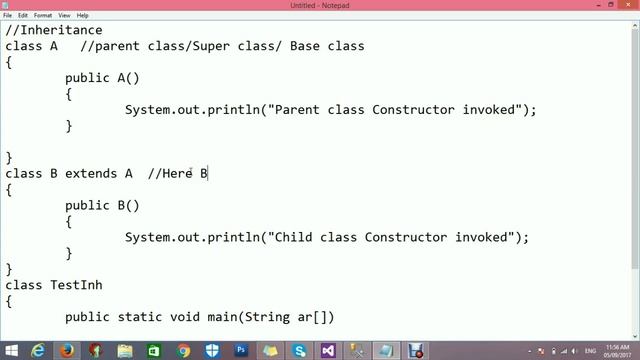 Constructor Invocation in Inheritance (Program) in Java смотреть онлайн