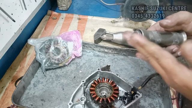 SUZUKI GS 150 MAGNET COIL CHANGE VERY EASY