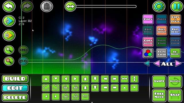 КАК СДЕЛАТЬ КОСМОС В GEOMETRY DASH смотреть онлайн