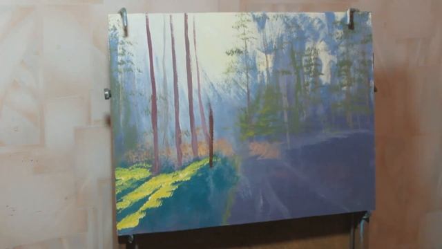 Пишем акрилом дорогу в лесу! #акрил #рисуем #acrylicpainting #VitalyRogovtsov