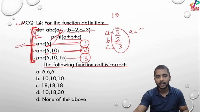 Python Class 12 | Chapter 3 | Function MCQ | Term1 | In Hindi