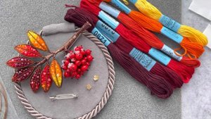 Мастер класс брошь Веточка рябины. Набор материалов к броши Рябинка. Материалы для брошей