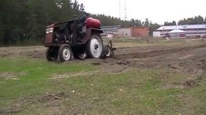самодельный трактор испытание культиватора