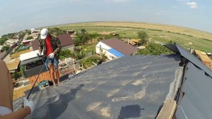 Металлочерепица. Обход дымохода