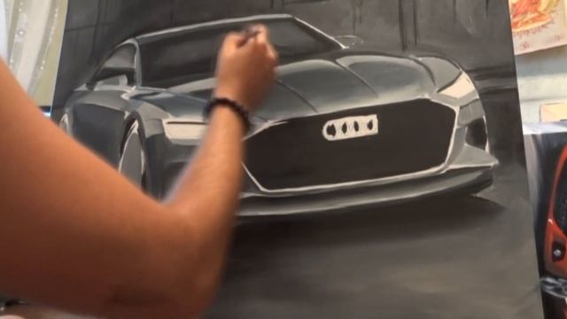 рисунок авто холст масло. Костанай смотреть онлайн