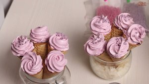 Зефир в вафельных рожках