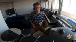 Продвинутый барабанный ритм с перкуссией. Cowbell видеоуроки с нотами.