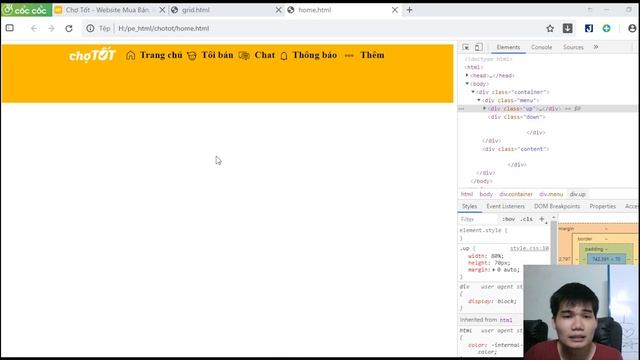 Thiết kế website Chợ tốt với HTML và CSS - Phần 2 - Tạo menu смотреть онлайн
