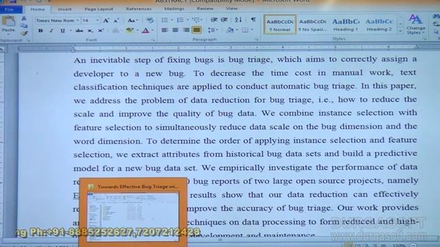 Java academic Projects||Towards Effective Bug Triage with Software Data Reduction Techniques смотреть онлайн