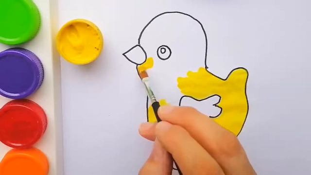 Как нарисовать цыплёнка, Рисуем для детей. Раскраска. смотреть онлайн