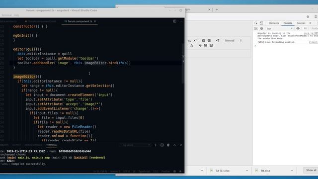 Change base64 image to image URL in Quill with angular 8