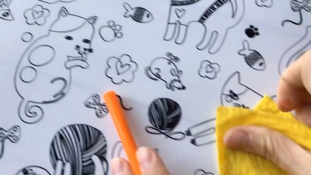 Многоразовая раскраска - коврик Котики 33*23 см MR-110, Бумба смотреть онлайн