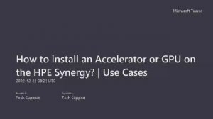 How to install an Accelerator or GPU on the HPE Synergy? VMware + Nvidia AI-Ready Platform use case