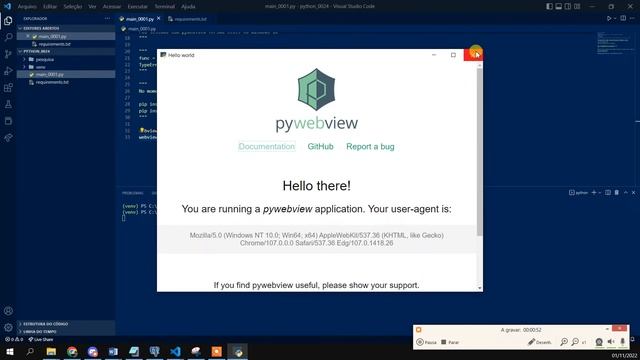 Fazendo o pywebview funcionar no Windows 10. смотреть онлайн