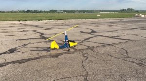 RC Autogyro. Неудачный полет модели автожира.
