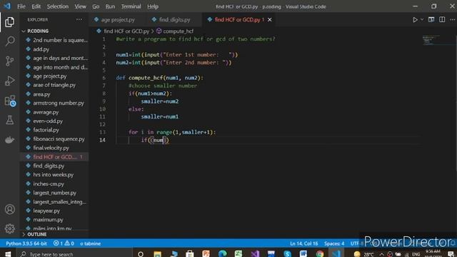 Python Program |Find GCD of Two Numbers | Python Examples